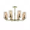 Стеклянная потолочная люстра Licia VL1924L08 цвет янтарь цилиндр Vele Luce