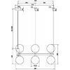 Стеклянный подвесной светильник Ring MOD013PL-06BS1 форма шар белый Maytoni