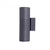 Стеклянный настенный светильник уличный  09327-2,16 серый цилиндр Kink Light