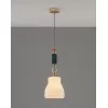 Стеклянный подвесной светильник Charm V10904-P белый конус