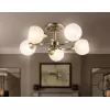 Стеклянная потолочная люстра Traditional TR3064 белая форма шар Ambrella