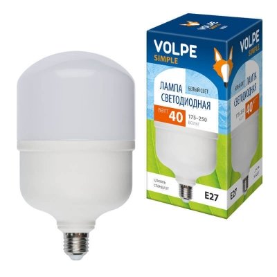 Лампочка светодиодная  LED-M80-40W/NW/E27/FR/S картон Volpe