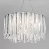 Хрустальная подвесная люстра Radiance 101011/6 хром белая цилиндр Eurosvet
