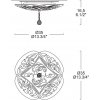 Стеклянный настенно-потолочный светильник CHARME 0000451 белый круглый Leucos