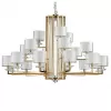 Стеклянная подвесная люстра 4400 4412+6+3/C gold цилиндр белая Newport Стеклянная подвесная люстра 4400 4412+6+3/C gold цилиндр белая Newport