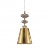 Подвесной светильник Veneziana LDP 1113 GD конус желтый Lumina Deco