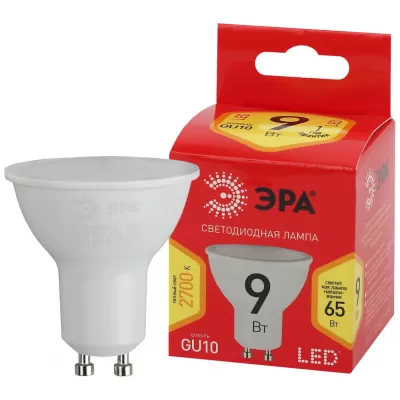 Лампочка светодиодная ECO LED MR16-9W-827-GU10 ECO LED MR16-9W-827-GU10 R ЭРА