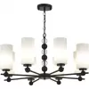 Стеклянная подвесная люстра SL2003 SL2003.403.08 белая цилиндр ST Luce