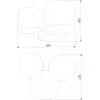 Потолочный светильник Mona 4392 Mona Gray серый TK Lighting