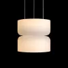 Стеклянный подвесной светильник Totem 10466/2P Milky white цилиндр белый Loft It
