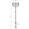 Стеклянный наземный фонарь LONDON L 64810LB/E7 Bl белый Oasis Light