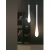 Стеклянный подвесной светильник Lacrima LACRIMA SP G BC/LU NI капля белый Vistosi