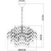 Хрустальная подвесная люстра Pipirima A4065SP-9SG белая Artelamp