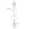Стеклянный наземный фонарь ALBORG L 79710L/A2 Bl прозрачный Oasis Light