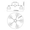 Стеклянная потолочная люстра Альфа 324017505 форма шар серая MW-Light