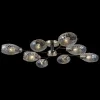 Стеклянная потолочная люстра Barclay OMD9901-DIA75 gold прозрачная DeLight Collection