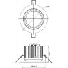 Стеклянный точечный светильник COB 565194 белый Deko-Light