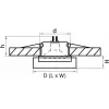 Стеклянный точечный светильник Lui mini 006147 черный Lightstar