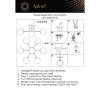 Стеклянная потолочная люстра Ewka APL.906.07.07 форма шар цвет янтарь Aployt