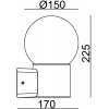 Настенный светильник уличный 30001 30001W/01 форма шар белый Escada