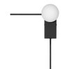 Стеклянный настенный светильник Meridian 10132/D Black форма шар белый Loft It