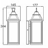 Стеклянный настенный фонарь уличный  W2411 Bl прозрачный Oasis Light