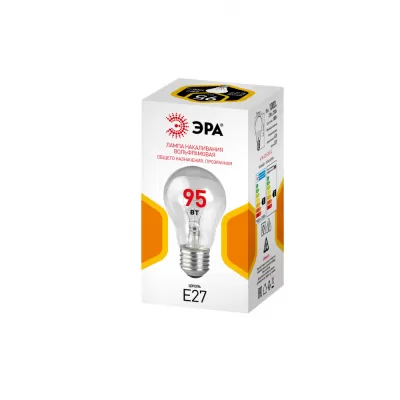 Лампочка накаливания А55 A-95-E27-230-CL ЭРА