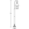 Стеклянный наземный фонарь CAIOR 1 81506/18 R прозрачный цилиндр Oasis Light