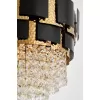 Стеклянная подвесная люстра Molina LDP 7045-600 BK+GD прозрачная Lumina Deco