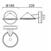 Настенный светильник уличный  W1876 конус серый Oasis Light