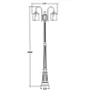 Стеклянный наземный фонарь FRANKFURT I 27369A 10 Bl прозрачный Oasis Light