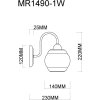 Стеклянное бра Kris MR1490-1W прозрачное