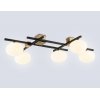 Стеклянная потолочная люстра High Light LH51015 белая Ambrella