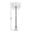 Наземный фонарь MADRID-COOPER 84309cA/10 Bl прозрачный Oasis Light