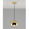 Стеклянный подвесной светильник Silestia V1692-1P форма шар прозрачный