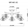 Стеклянная потолочная люстра Lisa MR1481-5C белая