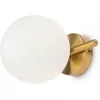 Стеклянное бра Blossom FR5259WL-01BS белое форма шар Freya