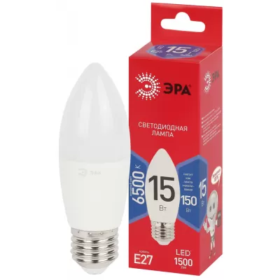 Лампочка светодиодная LED B35-15W-865-E27 R LED B35-15W-865-E27 R ЭРА