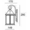 Стеклянный настенный светильник уличный Saiph 341244 прозрачный Deko-Light