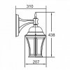 Стеклянный настенный фонарь уличный  91302L Gb прозрачный Oasis Light