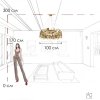 Подвесная люстра Escama 10396/1000C цвет золото цилиндр Loft It