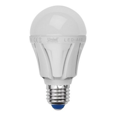 Лампочка светодиодная  LED-A60-9W/WW/E27/FR ALP01WH пластик Uniel