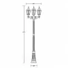 Стеклянный наземный фонарь ASTORIA 2 91409LB Gb прозрачный Oasis Light