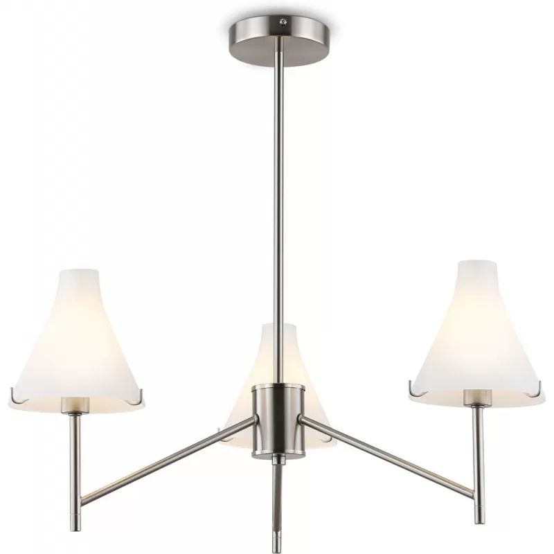 Стеклянная потолочная люстра High Light LH57121 белая конус Ambrella Стеклянная потолочная люстра High Light LH57121 белая конус Ambrella