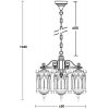 Стеклянный уличный светильник подвесной DELI L 89970L/3 Bl прозрачный Oasis Light