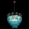 Стеклянная подвесная люстра Murano 10580/600 Clear blue прозрачная Loft It
