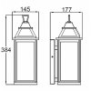 Стеклянный настенный фонарь уличный  W2411 Gb прозрачный Oasis Light