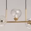 Стеклянный подвесной светильник Оливия 306016705 форма шар прозрачный DeMarkt