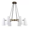 Стеклянная подвесная люстра Vision 2763-6P конус белая Favourite