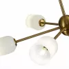Стеклянная потолочная люстра Treviso SL1180.202.06 белая цилиндр ST Luce